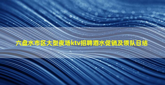 六盘水市区大型夜场ktv招聘酒水促销及领队日结